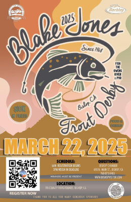 Blake Jones Trout Derby event poster - Bishop, California