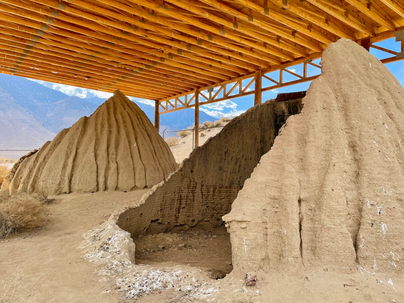 Charcoal was 'cooked' in these kilns in circa 1860-70 for the mining operation at Cerro Gordo.