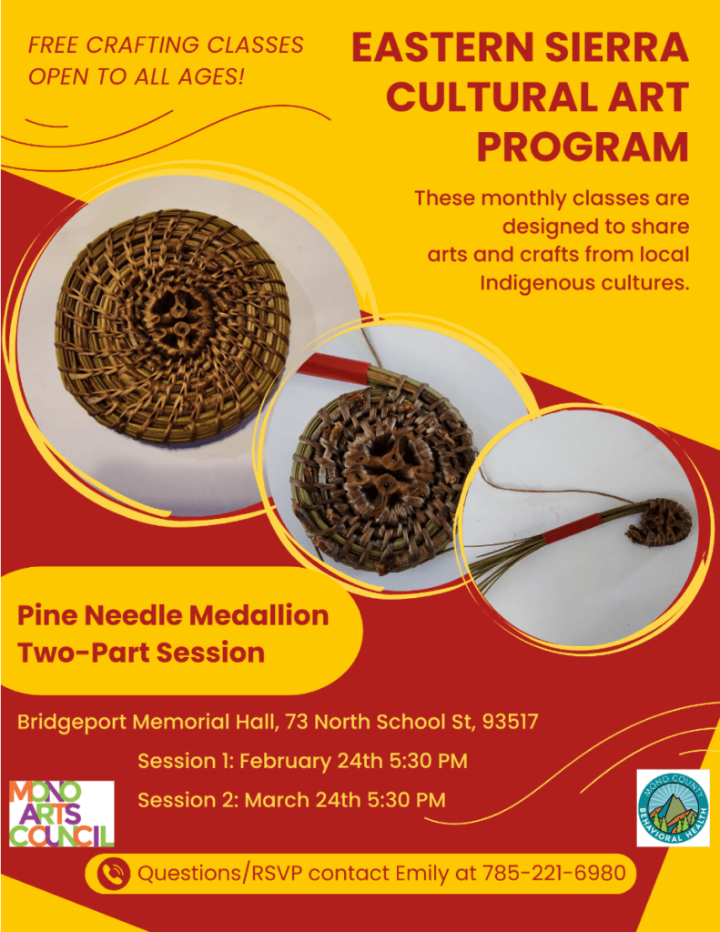 Eastern Sierra Cultural Art Program-Pine Needle medallions-MAC