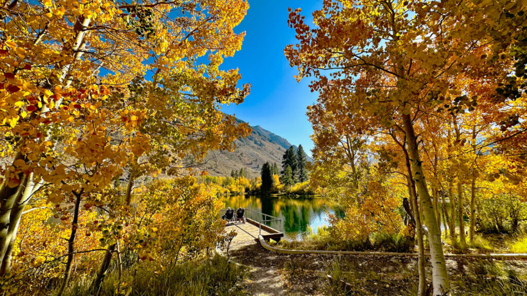 Fishing in Fall at Intake 2 in Bishop Creek Canyon