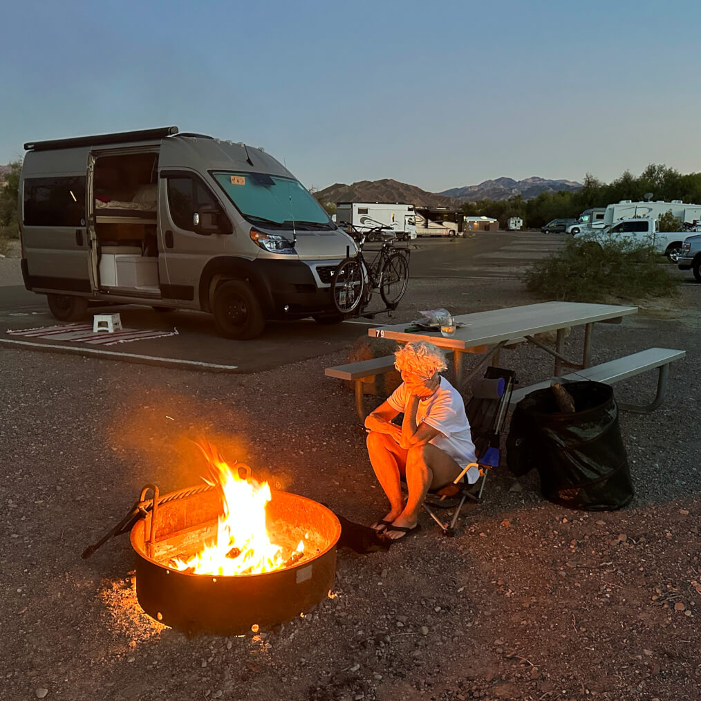 Camping at Furnace Creek campground.