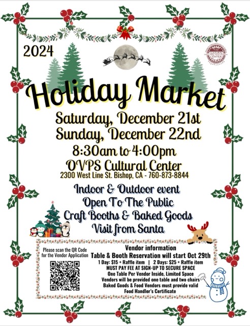 Holiday Market at Paiute Shoshone Cultural Center in Bishop.