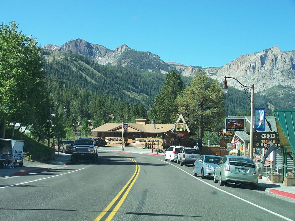 Main street in June Lake, CA