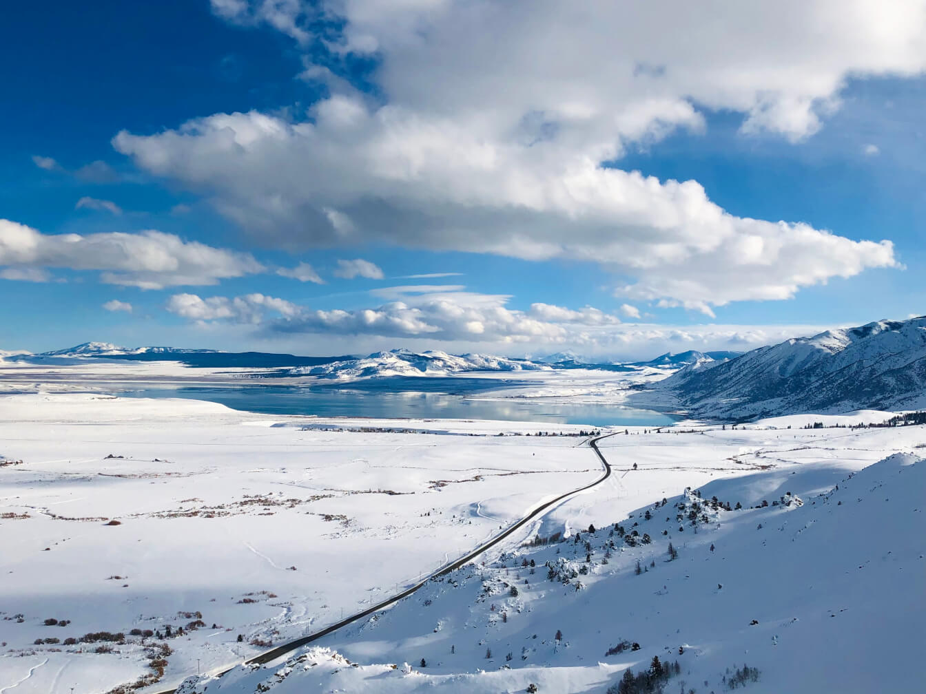 View of Mono Lake from the scenic vista near Conway Summit on US-395.