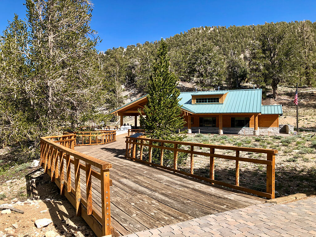 Boardwalk at Schulman Grove Visitor Center in the Ancient Brisetlecone Pine Forest.