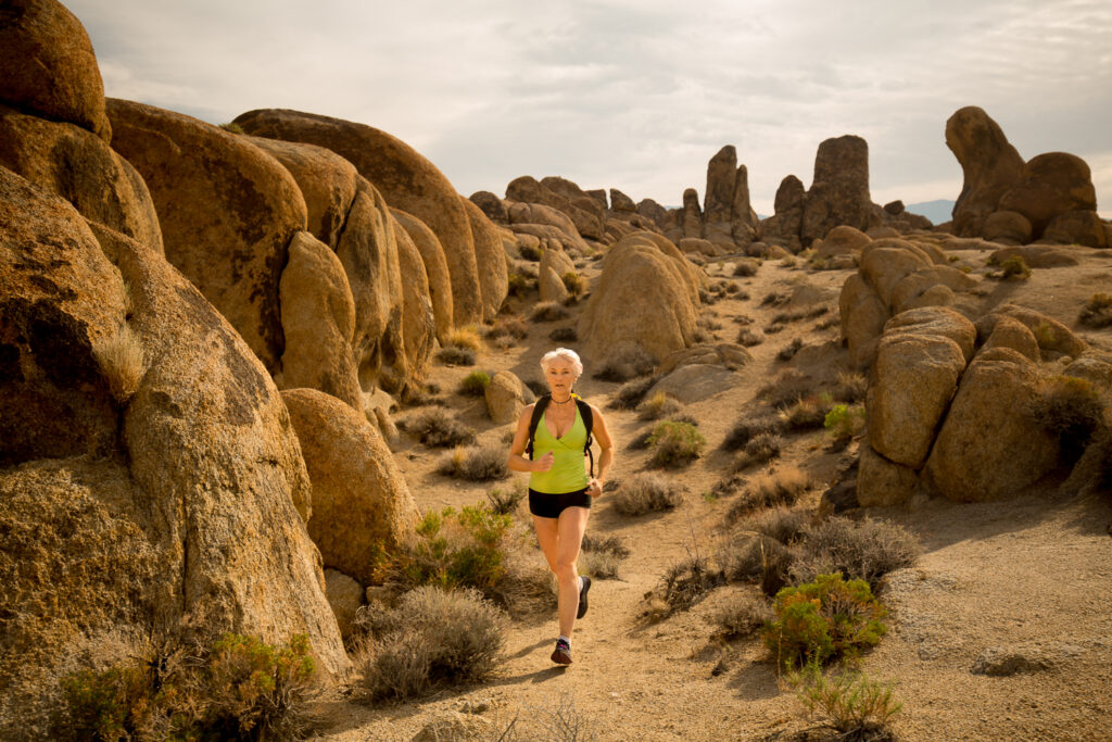 Trail running in the Alabama Hills. Photo: Jim Purdum