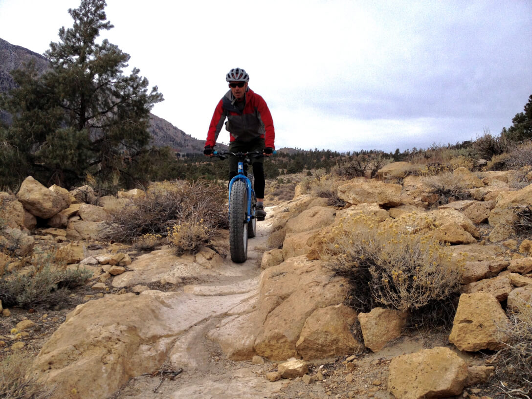 Mountain biking on 100-year-old Wagon Wheel ruts.