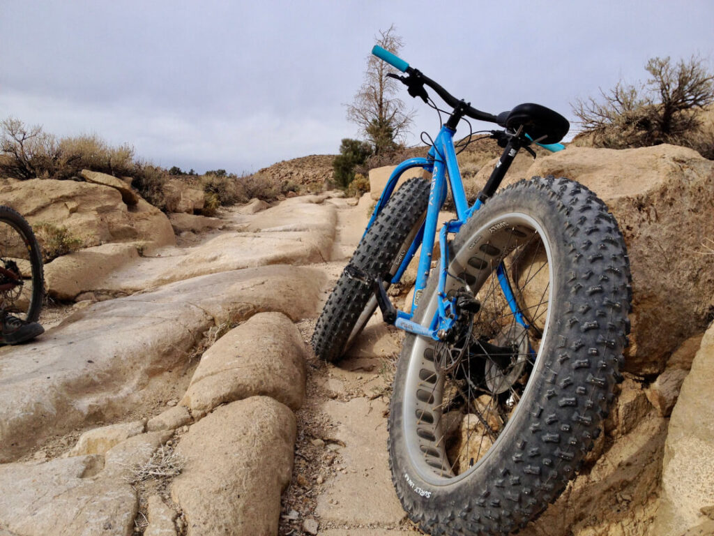 Deep ruts cut in the Bishop tuff by wagons over a century ago.